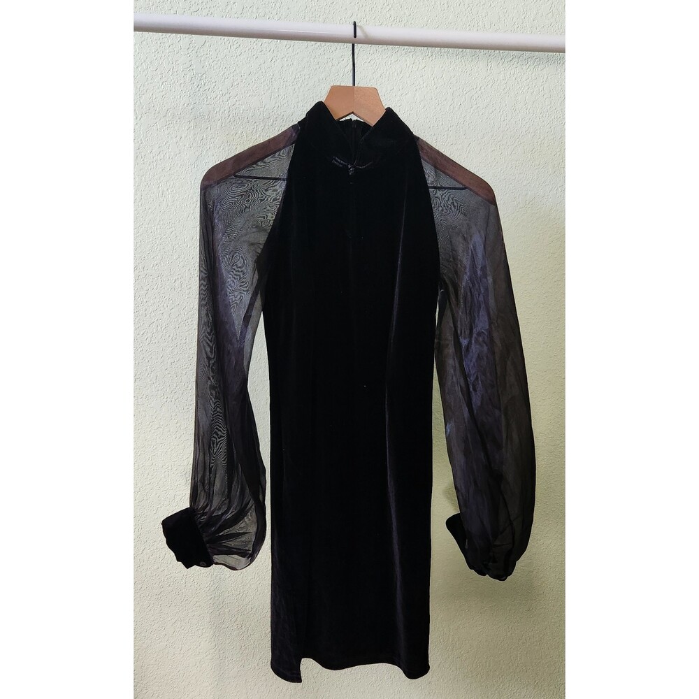 Black velvet holiday dress